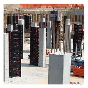 Paneles de encofrado de columna de viga de encofrado reutilizable Construcción ajustable Encofrado de hormigón de plástico