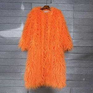 <span class=keywords><strong>Manteau</strong></span> long en fausse fourrure, couleur unie, au-dessus du genou - Product Image 5