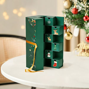 Vente en gros <span class=keywords><strong>d</strong></span>'usine : Boîte de calendrier de l'Avent de luxe magnétique, vide, 24 jours, avec ruban - Product Image 2