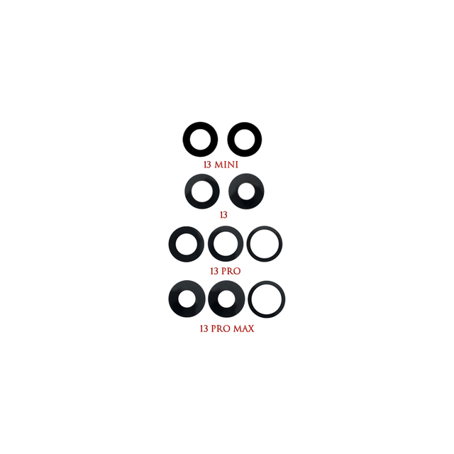Rear Back Camera Glass Lens With Sticker for Iphone 13 Pro Max 13 Mini
