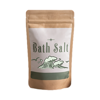 Custom Design Foil Zipper Food Packaging Bag 300g Kraft Paper Snack Resealable Compostable Half Clear Stand up Pouch