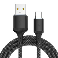 Cable de Carga Universal Tipo-C con Trenzado de Nailon, Transferencia de Datos de Alta Velocidad y Carga Rápida para Teléfonos Móviles
