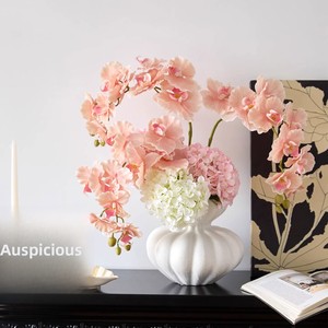 Orchidée Phalaenopsis, Hortensia, Fleurs Artificielles en Soie au Toucher Doux, Bouquet Bionique Réaliste, Centre de Table Haut de Gamme, <span class=keywords><strong>D</strong></span>écoration - Product Image 3