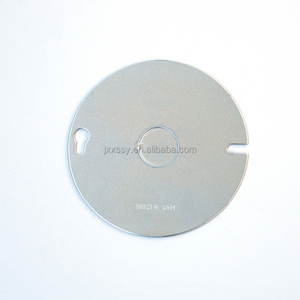 4-дюймовая электрическая металлическая плоская 1/2 оцинкованная круглая крышка для восьмиугольной коробки - Product Image 4