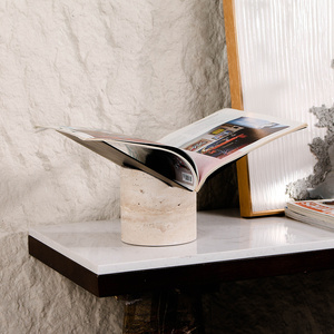 Kimdecor haut de gamme moderne créatif luxe marbre fer noir porte-revues serre-livres pour intérieur <span class=keywords><strong>bureau</strong></span> et salon décor - Product Image 3