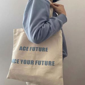 Sac fourre-tout en toile de coton imprimé par sublimation, sérigraphie et transfert numérique, motif anime, avec fermeture éclair, logo personnalisé, grand format pour le shopping - Product Image 2