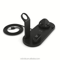 Station de charge rapide 6-en-1 15W pour smartphone et téléphone portable avec chargeur sans fil