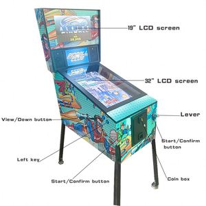 Machine de jeu d'arcade flipper rétro à monnayeur, garantie 1 an, construction métal et bois, pour 6 ans et plus, pour centres de jeux - Product Image 5
