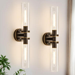Lampu Dinding LED gaya Retro Amerika, untuk koridor kamar mandi dan kamar tidur untuk tabung kaca desain Modern dan sederhana - Product Image 2