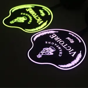 Oem Led Label Wine Beer Bottle Label Waterproof El Lighting Sticker Luminous Led Label