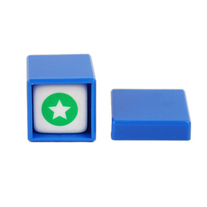 Blue Plastic Magic <b>Dice</b> With Green Star Pattern For Close-Up Tricks Youth 15-35 Years Old Customizable - Product Image 3