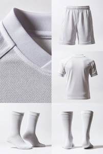 Conjunto de Camiseta de Fútbol Roja con Cuello Redondo y Manga Corta, Corte Atlético para Adultos, Todas las Temporadas, 100% Poliéster - Product Image 5