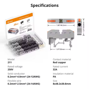 DIN <span class=keywords><strong>6</strong></span>-pin kết nối đường sắt khối thiết bị đầu cuối 211 phổ nhanh chóng kết nối cáp - Product Image 6