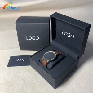 Boîte à montre en cuir classique personnalisée, directement de l'usine, avec logo, couleurs au choix, emballage cadeau personnalisé et carte pour montre, faible MOQ et prix compétitif - Product Image 1