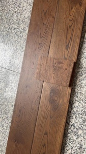 <span class=keywords><strong>Parquet</strong></span> en bois massif véritable, style rustique, planches de bois de chêne foncé, pour décoration rétro - Product Image 3