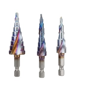 Yiduo Step <b>Drill</b> <b>Bit</b> 12-32mm Gold Finish For Wood Drilling Anti High Temperature Wear Resistant - Product Image 3