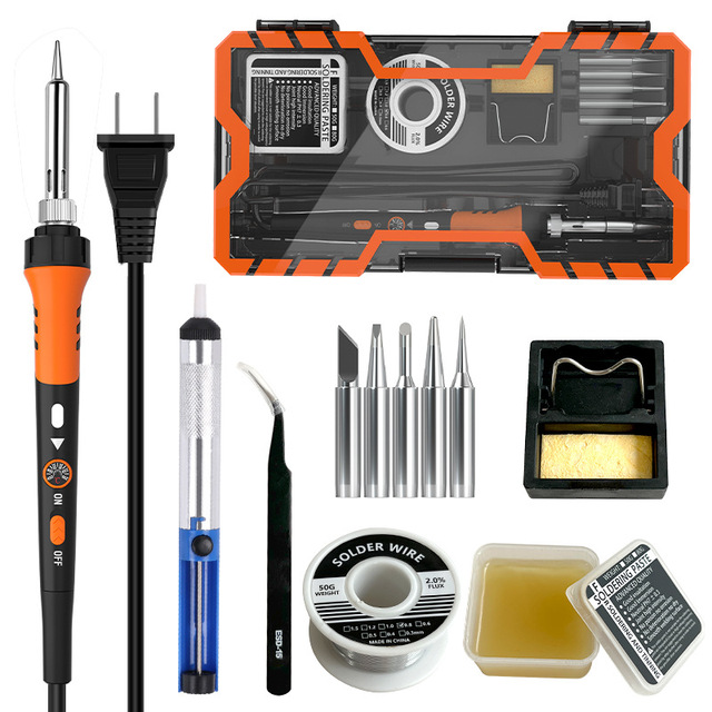 936H 60W Adjustable Temperature Soldering Iron Welding Repair Tools Kit Set Circuit Board On/Off  Switch Electric Solder