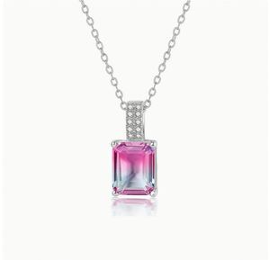 Juego de Joyería Clásico de Plata 925 con Circonitas en Degradado y Corte Esmeralda, Bañado en Rodio, Venta al Por Mayor de Fábrica, para Bodas y Fiestas - Product Image 3