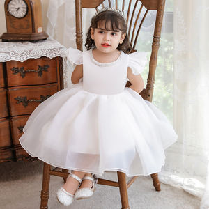 Meiqiai White <b>Baptism</b> Baby Girls Party Wear <b>Dress</b> Chiffon Children Frocks Designs Flower Wedding <b>Dress</b> L2005XZ - Product Image 3