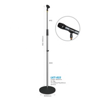 Nouveauté LKT-821 Pied de microphone professionnel Base entièrement métallique Stable Trépied pour microphone Réglable en hauteur Support de microphone