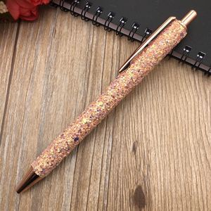 Portable Liquid Quicksand <b>Glitter</b> Metal Ballpoint <b>Pen</b> Smooth Writing Silk Screen Marking For Girls Holiday Wedding Souvenir - Product Image 2
