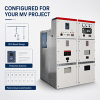 Disjoncteur à vide extractible intérieur ASM KYN28A-12 12kV avec barre omnibus en cuivre pour le contrôle de l'alimentation entrante des postes de transformation