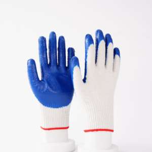 Gants de travail en coton bon marché Gants rouges pour le travail Gants de travail enduits de <span class=keywords><strong>latex</strong></span> en caoutchouc de paume Finition lisse - Product Image 5