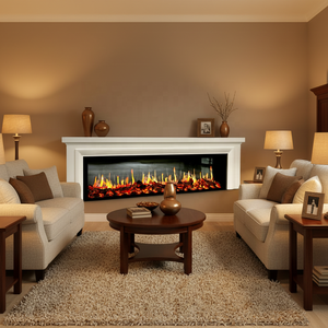 Nouvelle Conception <span class=keywords><strong>Cheminée</strong></span> Électrique Intérieure pour Maison et Hôtel, Éclairage LED Écologique, Acier Laminé à Froid Intégré - Product Image 3