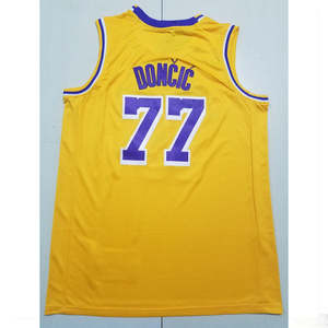 Camisetas <span class=keywords><strong>de</strong></span> Baloncesto para Hombre, Nueva Colección 2026, Gran Venta, <span class=keywords><strong>Camiseta</strong></span> Deportiva Cosida <span class=keywords><strong>de</strong></span> Luka <span class=keywords><strong>Doncic</strong></span> <span class=keywords><strong>de</strong></span> Los Ángeles, Número 77 - Product Image 2