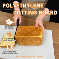 Planche à découper rectangulaire professionnelle en PEHD, robuste, antidérapante, compatible lave-vaisselle, 100% écologique, pack combiné