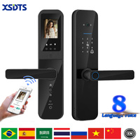F8, Tuya WiFi Akıllı Kapı Kilidi Biyometrik Kamera Parmak İzi Bulut Desteği APP Kontrolü ile Çelik/Alüminyum/Ahşap Kapılar için Çalışır