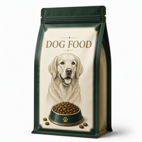 Sachet Doypack en plastique pour aliments pour animaux de compagnie, à fermeture éclair, à huit soudures latérales, imprimé sur mesure, 5kg 10kg, avec fermeture éclair refermable