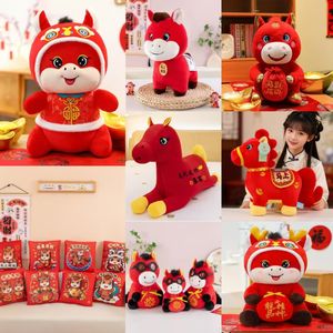 15Cm Custom Logo Mascottes Knuffels Paarden Jaar Paard Mascotte Leuke Pluche Speelgoed Paard Nieuwjaar Sfeervolle Decoraties - Product Image 4