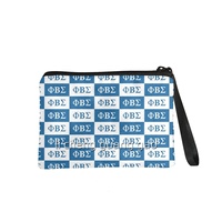 Porte-monnaie de voyage portable de haute qualité avec design personnalisé de l'alphabet grec Phi Beta Sigma Sisters et porte-carte d'identité