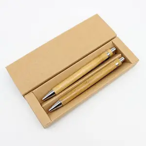 促销个性化定制竹圆珠笔环保雕刻竹圆珠笔