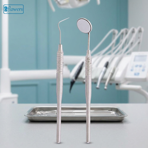 Explorador Dental y Espejo Bucal de Alta Calidad para Tratamiento Dental con Mango Serrillado Sólido, Certificado CE ISO 13485 Clase I - Product Image 4
