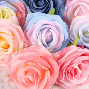 Simulated Rose <b>Head</b> Silk Flower Wedding Decoration Romantic Dreamy <b>Style</b> High Simulation Reusable Home Decor Props - Product Image 4