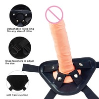 Yingmei CD3055 Dildo con Correa Suave, Juguetes Sexuales, Elasticidad Sólida, Ajustable, Desmontable, Simulación de Pene, Mujeres Lesbianas, Shenzhen