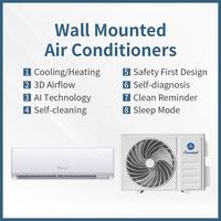 Midea 12000BTU Inverter R32 AC Climatiseur mural split avec refroidissement et chauffage pour une utilisation en hôtel