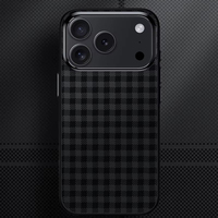 Coque de téléphone en fibre d'aramide pour iPhone 17 Pro Max 2025 magnétique ultra mince antichoc avec support d'objectif de caméra en métal