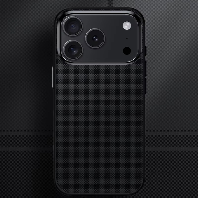 Aramid Fiber Phone Case for iPhone 17 Pro Max 2025 Magnetic Ultra Slim Shockproof Hard Covers With Metal Camera Lens Stand