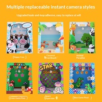 Nouvel Arrivage : Lit pour Chat Rectangulaire à Motif Dinosaure de Dessin Animé, avec Cadre Photo, Griffoir et Maison pour Chat, Adapté à Toutes les Saisons pour Jouer et Dormir