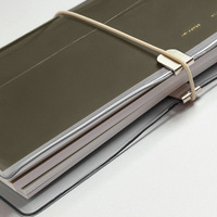 Couverture de carnet de voyage minimaliste en vinyle transparent A5 A6, reliure élastique, rechargeable, pour les voyages et le bureau