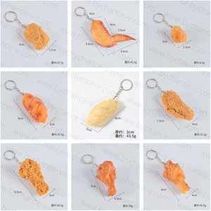 Llavero de ala de pollo de simulación al por mayor, regalo promocional para restaurante, Acción de Gracias, Navidad, recuerdos de fiesta de Navidad, colgante de <span class=keywords><strong>comida</strong></span> - Product Image 6