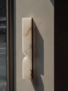 Appliques murales en marbre pour <span class=keywords><strong>salle</strong></span> <span class=keywords><strong>de</strong></span> <span class=keywords><strong>bain</strong></span>, luminaires <span class=keywords><strong>de</strong></span> vanité en albâtre, éclairage mural en pierre blanche pour chambre et escaliers - Product Image 4