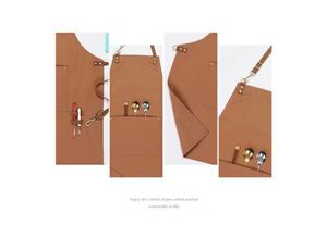 <span class=keywords><strong>2025</strong></span> Mới Hộ Gia Đình Nhà Bếp Tạp Dề Cao cấp Trẻ Phong Cách Cho Nam Giới Và Phụ Nữ Không Thấm Nước Dầu-Proof Phục Vụ Barista Cotton Tay - Product Image 3