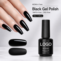 Vernis à ongles gel noir haute pigmentation sans HEMA, semi-permanent, sans TPO, vernis gel UV pour manucure française, peinture pour ongles en gel