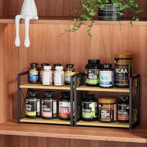2 Tier Spice Rack Organizer <b>for</b> Countertop <b>Shelf</b> Organizer <b>for</b> Home <b>Kitchen</b> Spice Rack <b>Shelf</b> - Product Image 2