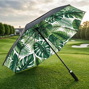 Parapluie de golf automatique en gros, ouverture rapide, 62 pouces, armature robuste en fibre de verre, parapluie de pluie pour hommes, accessoires de golf - Product Image 1