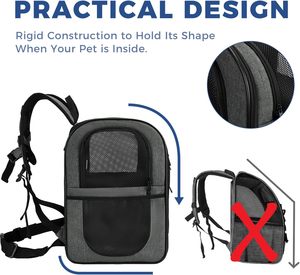 Sac à dos de transport respirant pour chat d'extérieur, sac à dos de voyage pour animaux de compagnie - Product Image 6
